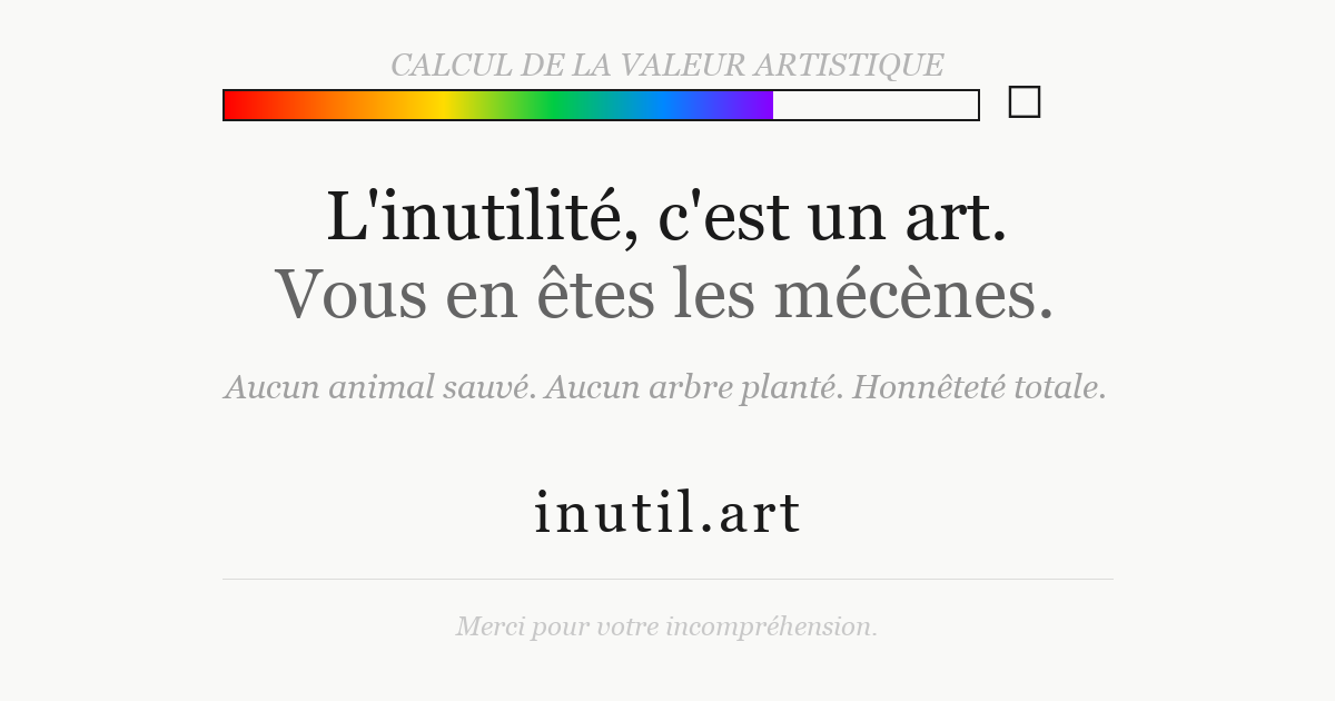 inutil.art — Uselessness elevated to art
